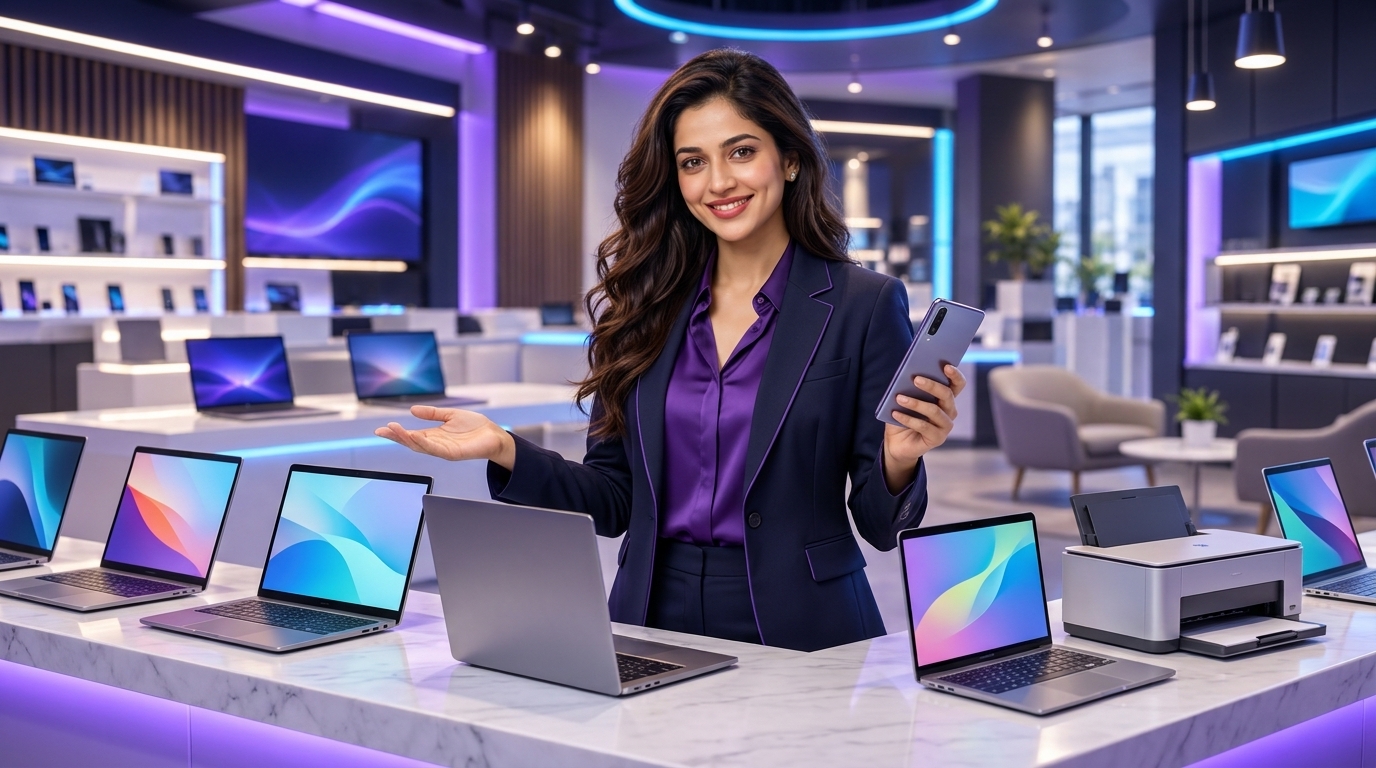 Dalmia Computers Purulia Brand Concierge — Cross-Ecosystem Laptop & Mobile Desk