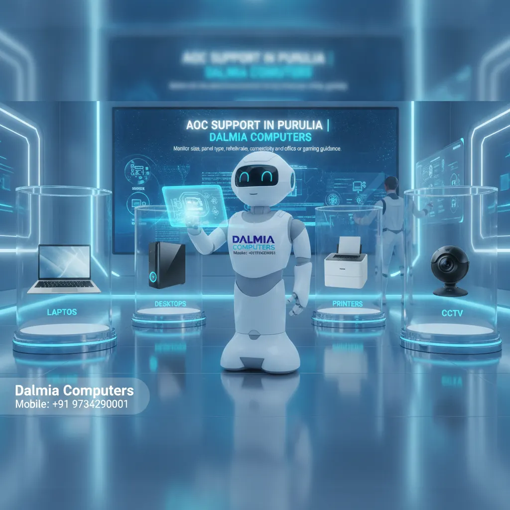 Dalmia Computers premium visual for Brand Support Aoc