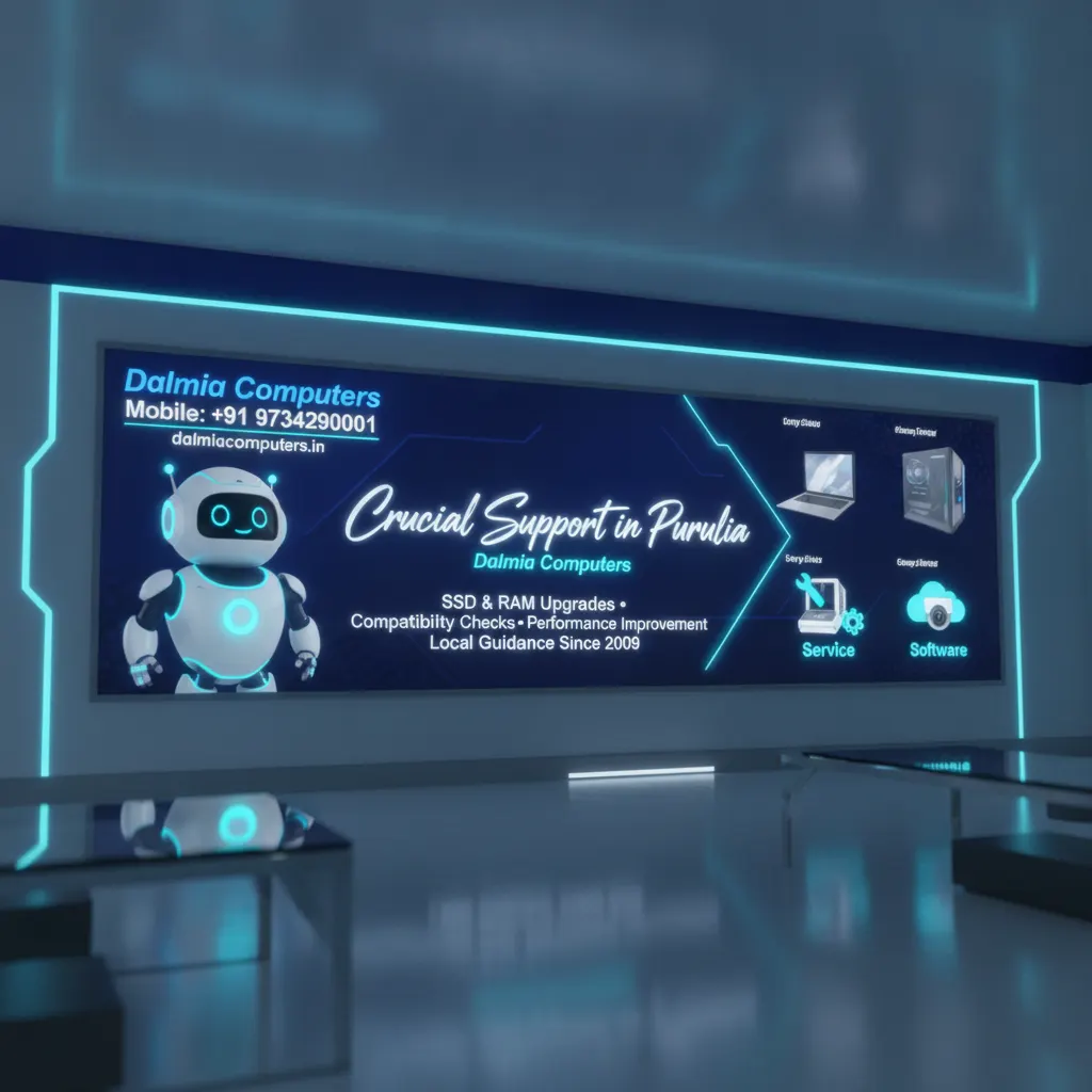 Dalmia Computers premium visual for Brand Support Crucial