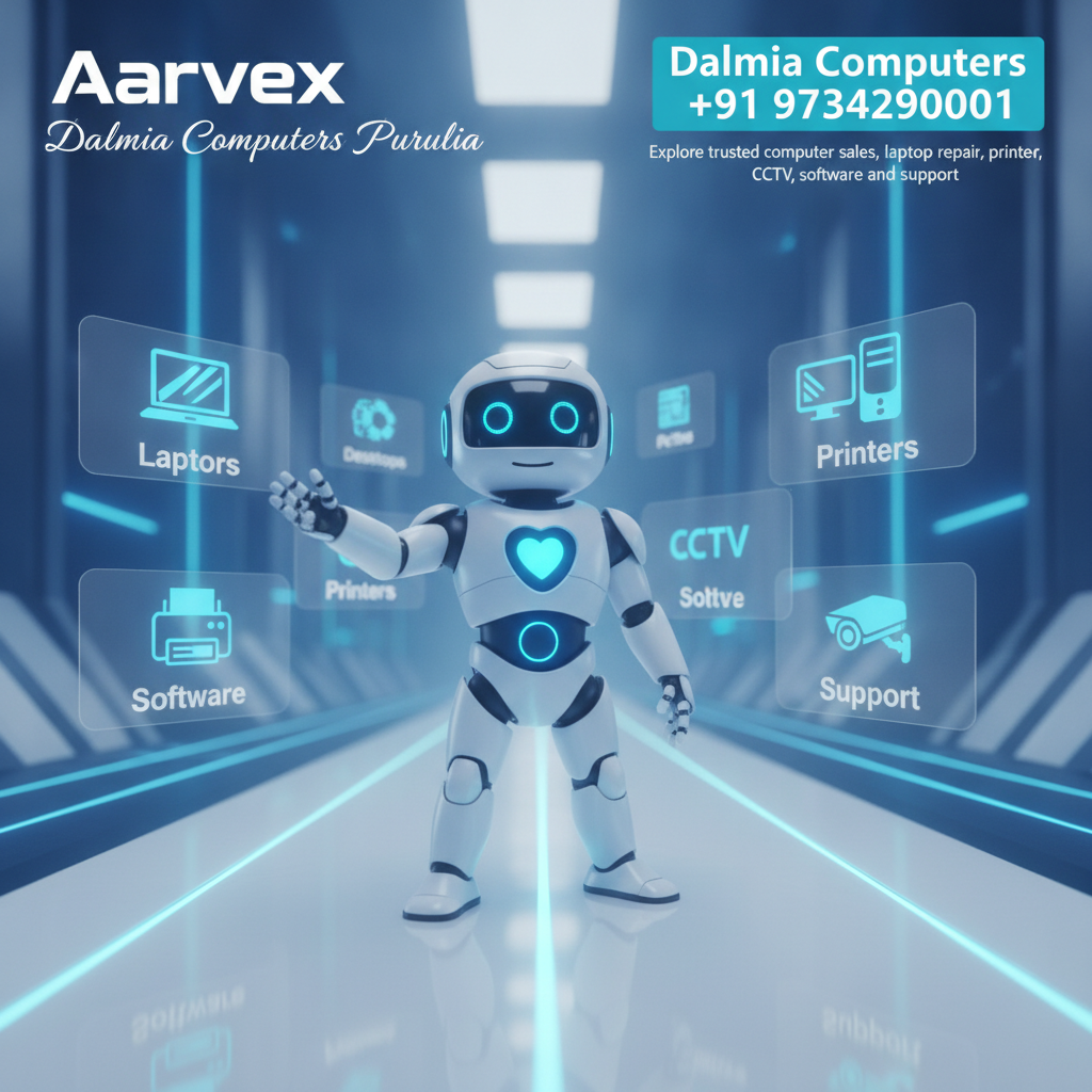 Dalmia Computers premium visual for Brand Support Aarvex