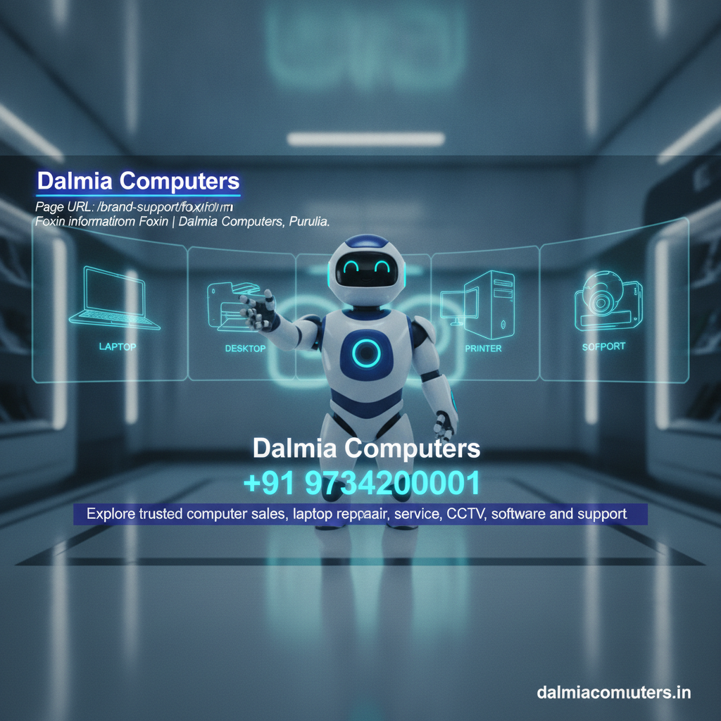 Dalmia Computers premium visual for Brand Support Foxin