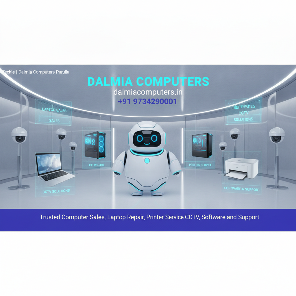 Dalmia Computers premium visual for Brand Support Techie