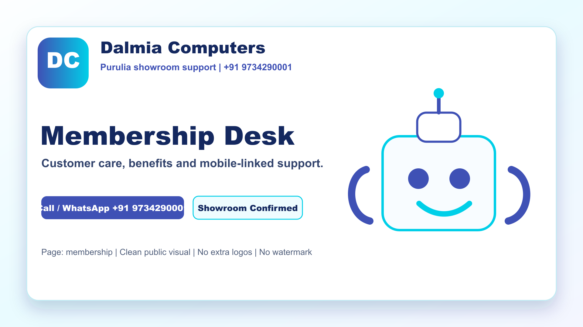 Dalmia Computers VIP membership support desk