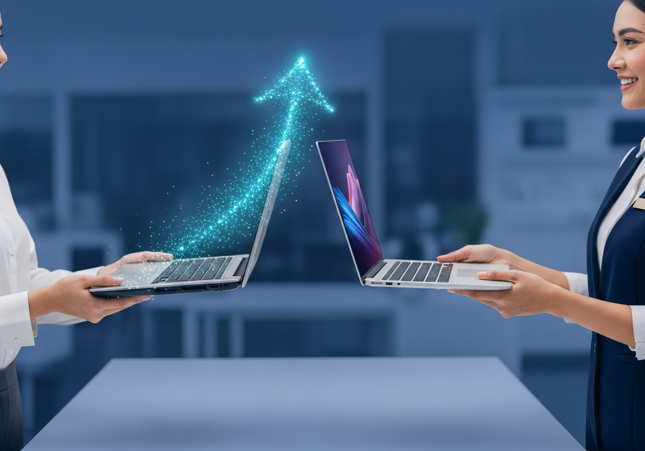 Dalmia Computers old-for-new laptop exchange offer concept visual