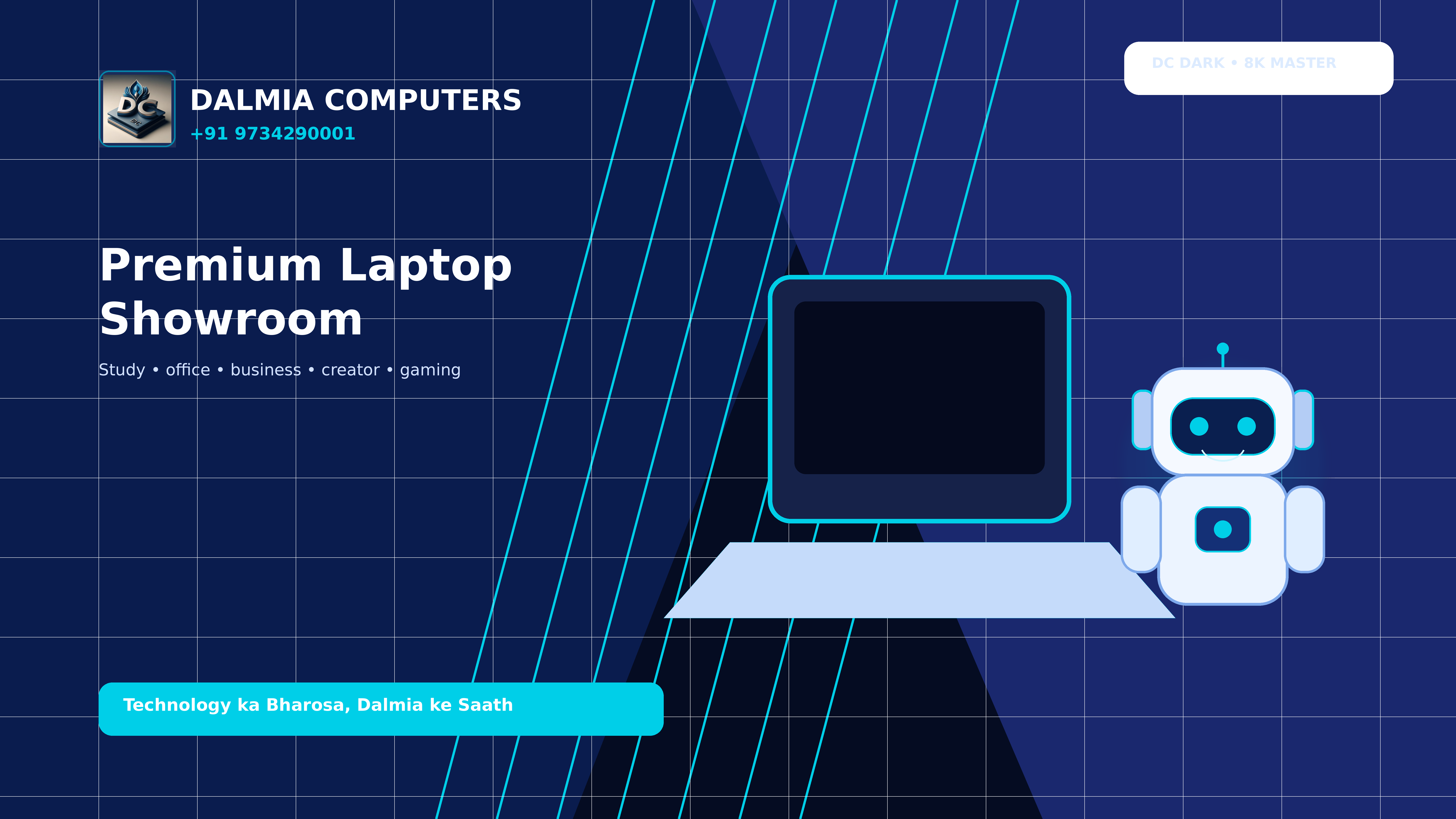 Laptop showroom offer visual