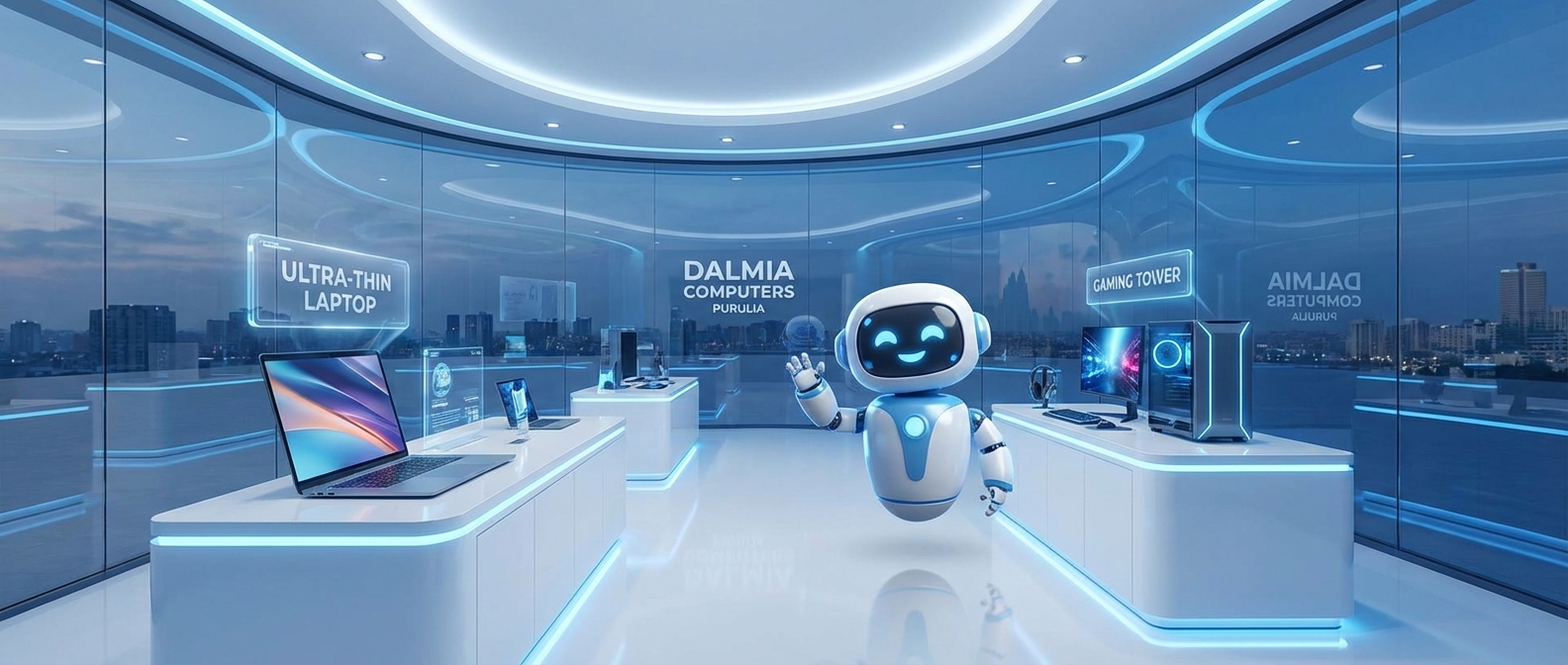 Dalmia Computers premium showroom hero